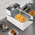 Öl-Friteuse Friteuse 6L Edelstahl 2500W Profi Küche Kaltzonen Fritteuse Fritöse