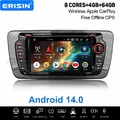 8-Kern Android 14 DAB+ Autoradio Navi 4+64GB CarPlay Wifi DSP DVD Für SEAT IBIZA