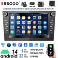 Carplay Android 14 Autoradio GPS DAB+ KAM DVR Für Opel Astra H Corsa C D Vectra