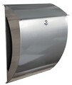 Primaster Briefkasten Edelstahl Wandbriefkasten Zeitungsrolle Postkasten silber
