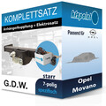 G.D.W. Anhängekupplung starr und TRAIL-TEC E-Satz 7polig für Opel Movano 21- neu