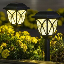 6er Set LED Gartenleuchte Solarlampe Solarleuchte Solar Außen Garten Balkon Deko