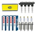 4x MAGNETI MARELLI Zündspule +4x BOSCH Zündkerze Doppelplatin für Honda Civic