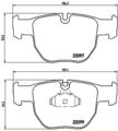 BREMBO P 44 012 Bremsbelagsatz, Scheibenbremse für LAND ROVER