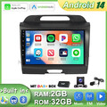 2+32GB Android 14 Autoradio Carplay Navi DAB+ Kam Für KIA SPORTAGE SL 2010-2015