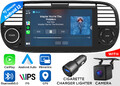 CAM+7" IPS Touchscreen Android 13 Autoradio Navi CarPlay WiFi für Fiat 500 07-15