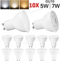 10er GU10 LED Birne Leuchtmittel Spot Strahler Glühbirne 5W/7W Kaltweiß Warmweiß