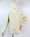 M&S Creme Ecru Neutral Zip Cardigan Jacke Boxy Chic Stylisch Weich Baumwolle 18