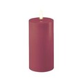 Deluxe Homeart LED Kerze INDOOR mit Timer Echtwachsspiegel Warmweiß - Magenta