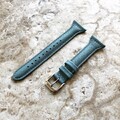 Blaues Slim Elegantes Weiches Lederarmband Für Fitbit Versa 3 4 Und Sense 2