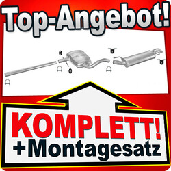 Auspuff für VW GOLF 4 IV 1.9 TDI 90PS Cabrio 1998-2001 Auspuffanlage