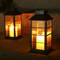 2x LED Solar Laterne Gartenleuchte Gartenlampe Solarleuchte Solarlampe Terrasse
