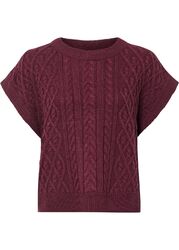 Neu Boxy-Pullunder Gr. 36/38 Rhododendronrot Damenpullunder ohne Ärmel