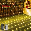 Ollny Lichternetz Außen 3x2m, 200 LED Lichterkette außen Netz warmweiß mit
