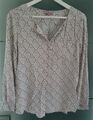Lieblingsstück Bluse gekreppt Damen Weiß Beige Grau Muster Ornamente 38