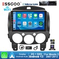9" Android 13 Carplay DAB+ Autoradio GPS NAV Kamera 2+64G Für Mazda 2 DE 07-2013