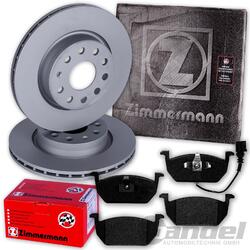 ZIMMERMANN BREMSSCHEIBEN 276mm + BELÄGE VORNE für VW GOLF 7 A3 8V LEON OCTAVIAVA 276x24mm // NUR passend für PR-Nummer 1ZF, 1ZH