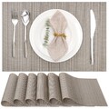 Tischsets Abwaschbar 6er Set Hitzebeständig rutschfest Platzdeckchen