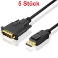 2 Meter DisplayPort Kabel DP Stecker an DVI-D für PC Monitor Computer Laptop 2m