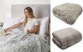 Kuscheln Velour GEWICHTETE DECKE gemütlich weich warm sensorische Angst AUTISMUS werfen grau