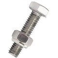 M12 Sechskantschrauben Maschinen DIN 933 Edelstahl mit Sicherungsmutter DIN 985