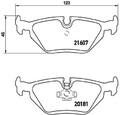 BREMBO Bremsbelagsatz, Scheibenbremse P 06 013 für BMW