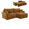 Ecksofa - gold - Liegefunktion und Bettkasten Sofa Wohnlandschaft Couch