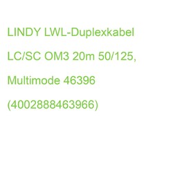 LINDY LWL-Duplexkabel LC/SC OM3 20m 50/125, Multimode 46396 (4002888463966)