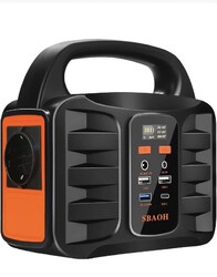 Tragbare Powerstation 99Wh, 150W Solargenerator Akku mit AC/Auto USB, USB-C