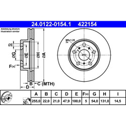 Bremsscheibe ATE 24.0122-0154.1 (2 Stk.)