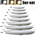 5x LED Panel Einbaustrahler Einbauleuchte Flach Rund Einbau Spot Deckenleuchte