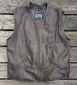Lederweste Milestone XL dickes Leder in braun Weste Bikerweste Vintageweste