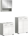 xonox 3-tlg. Badezimmerkombination Badmöbel Badezimmer - Bad Copa - 135x190x32