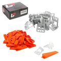 3000x Zuglaschen 2mm + 600x Keile Set 3600-teilig Nivelliersystem Fliesen