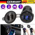 Steckdose QC 3.0 USB Ladegerät Buchse 12V 24V für Motorrad Wasserdicht Auto KFZ