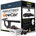 Für SEAT Leon ST Kombi Typ 5F8 Anhängerkupplung starr +eSatz 13pol uni. 12- NEU
