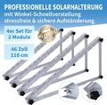 4x PV Halterung Solarpanel 118cm Solarmodul 0°-90° Aufständerung Photovoltaik DE