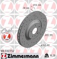 2x ZIMMERMANN Bremsscheibe SPORT Z 100.3327.52 für AUDI TT 1LN 1LK 1LM 8J3 8J9