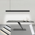  Pendelleuchte LED Hängelampe CCT Dimmbar 107CM mit Fernbedienung Lang Linear