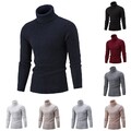 Pullover Rollkragen pullover Herren Gestrickt Slim Fit Hoher Hals Warm Langarm