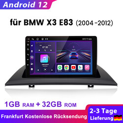 Android 12 9'' Autoradio GPS Navi Für BMW x3 E83 2004-2012 WIFI DAB+ BT 1+32G