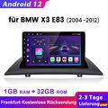 Android 12 9'' Autoradio GPS Navi Für BMW x3 E83 2004-2012 WIFI DAB+ BT 1+32G