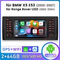 7" Android 14 Autoradio Apple CarPlay Für BMW 5er E39 M5 GPS Navi WIFI DAB 2+64G