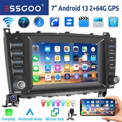 64G Android 13 Für Mercedes Benz C-Klasse W203 CLC Autoradio GPS NAVI BT Carplay