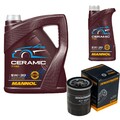 DENCKERMANN Inspektionspaket 6L MANNOL Ceramic 5W-30 passend für Mitsubishi