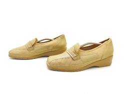Waldläufer Damen Halbschuhe Slipper Loafers Comfort Beige Gr. 40 (UK 6,5)