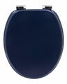 WC-Sitz FINE BLUE Toilettensitz mit Absenkautomatik WC-Brille MDF Holzkern