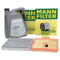 MANN Filterset + 5L ORIGINAL 0W30 Motoröl für VW GOLF 7 A3 8V Q2 LEON 5F 1.0 TSI