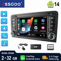 Carplay 2+32G Autoradio Android 14 GPS Navi DAB WIFI Für Audi A3 S3 RS3 8P1 8PA
