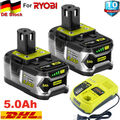 5.0Ah 18V Akku für  RYOBI One+ Plus Lithium RB18L50 P108 P104/ Ladegerät